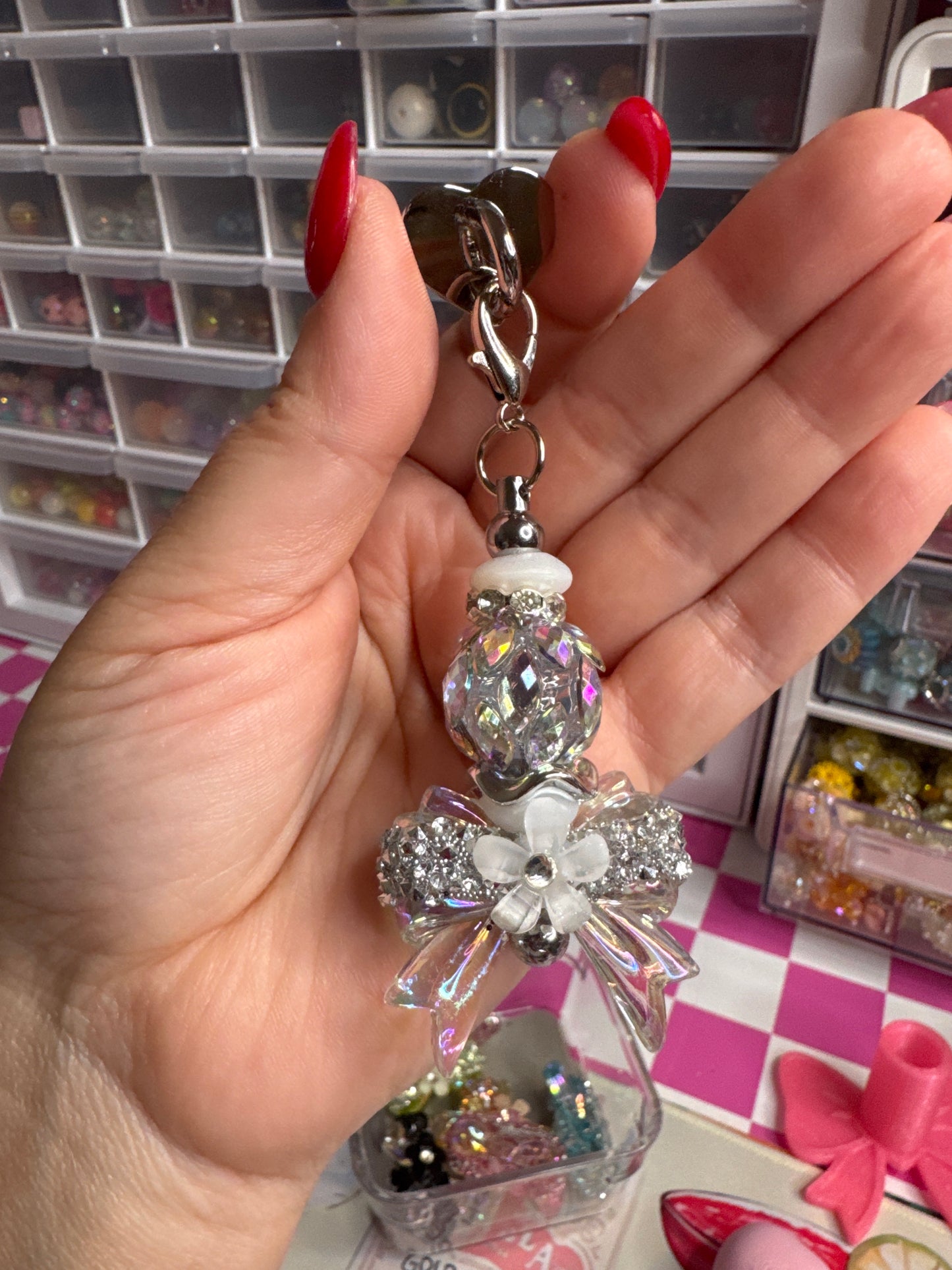 AB bow phone charm