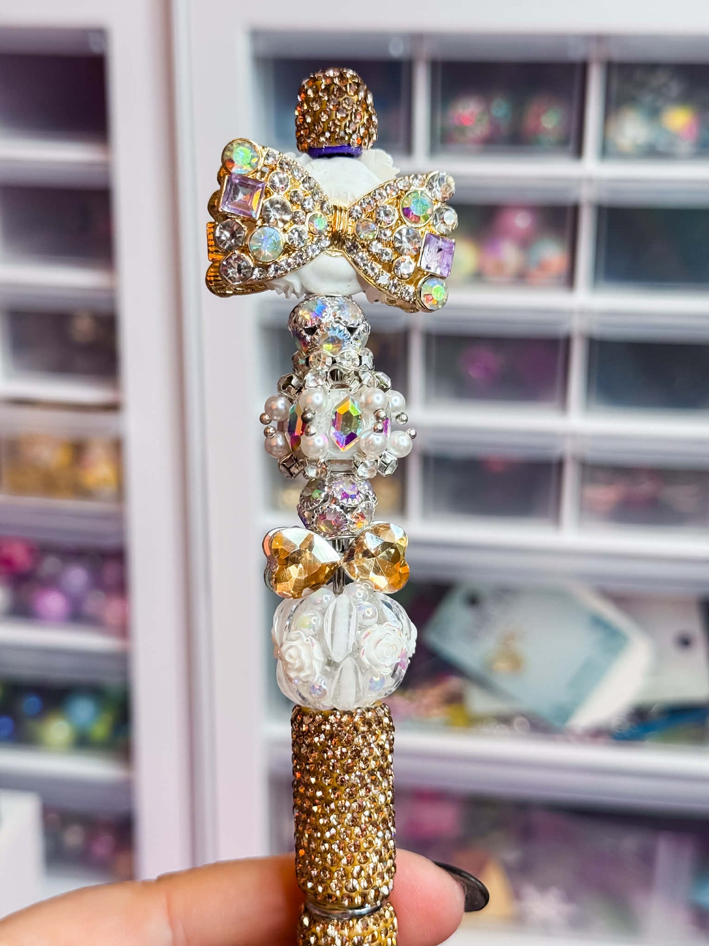 Bow rhinestone