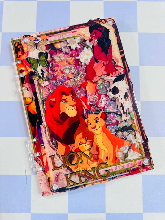 King Lion   A5 shaker acrylic Notebook