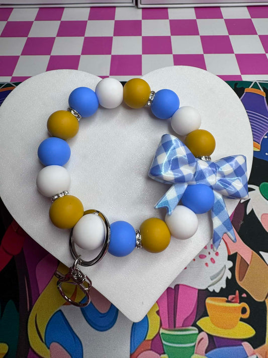 Blue Yellow wristlet