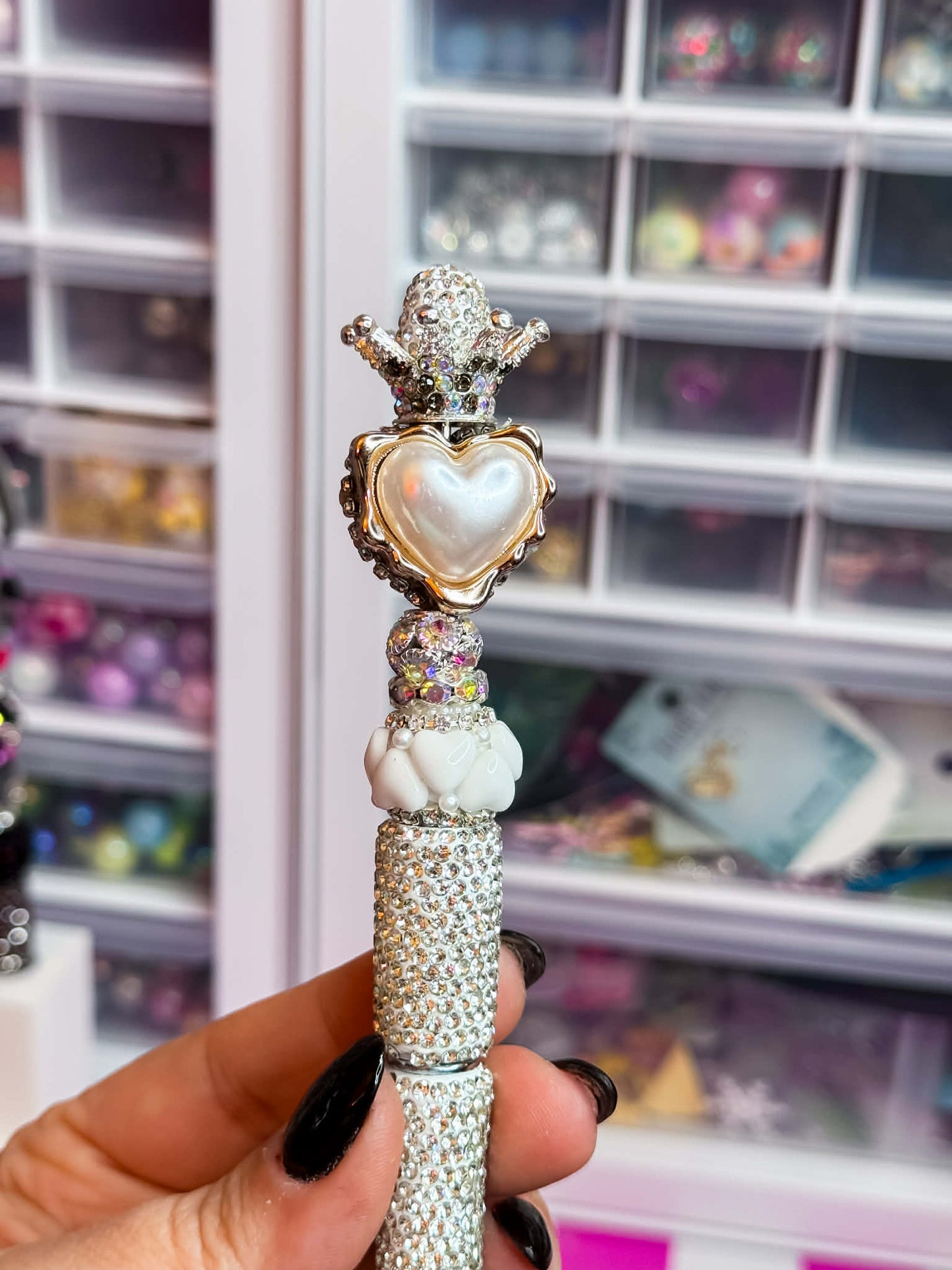 rhinestone Crown Heart