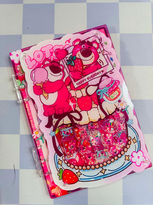 Huggable Bear A5 shaker acrylic Notebook