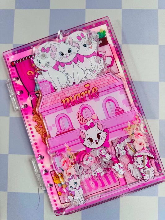 Marie Cat    A5 shaker acrylic Notebook