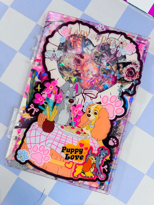 Lady Tramp A5 shaker acrylic Notebook